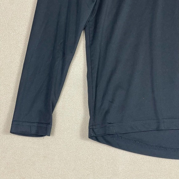 Gold's Gym Shirt Adult Medium Black Mock Neck Logo Long Sleeve Performance Women - Picture 3 of 10